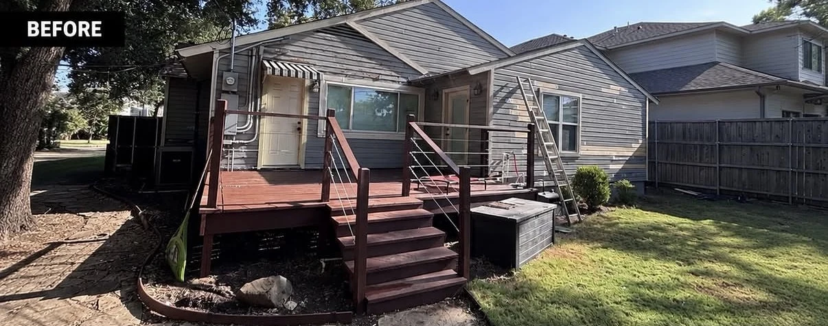Exterior painting project before renovation